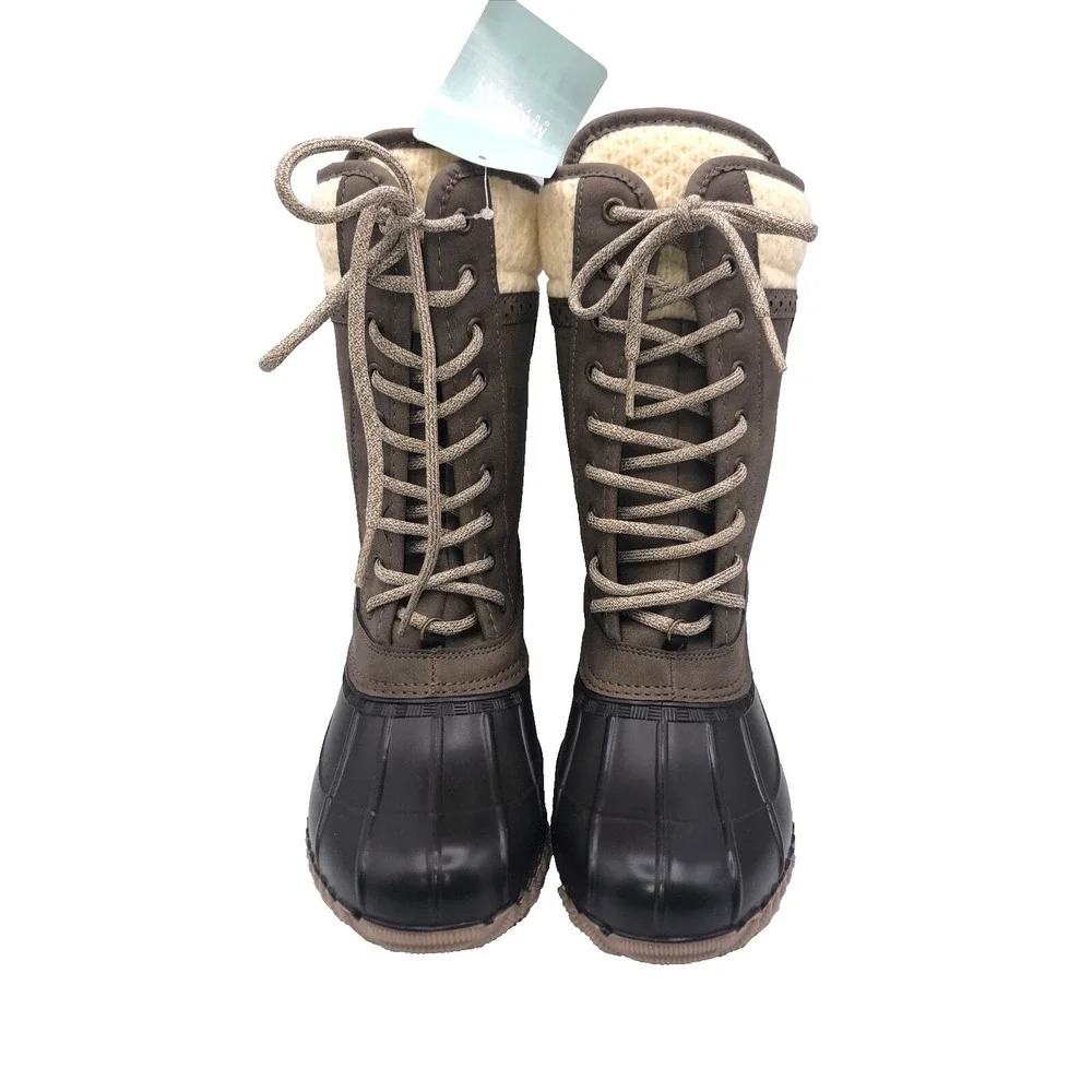 Magellan Women's Outdoors Tall Lined Duckbill Laceup Shoes 6 WaterProof Work New